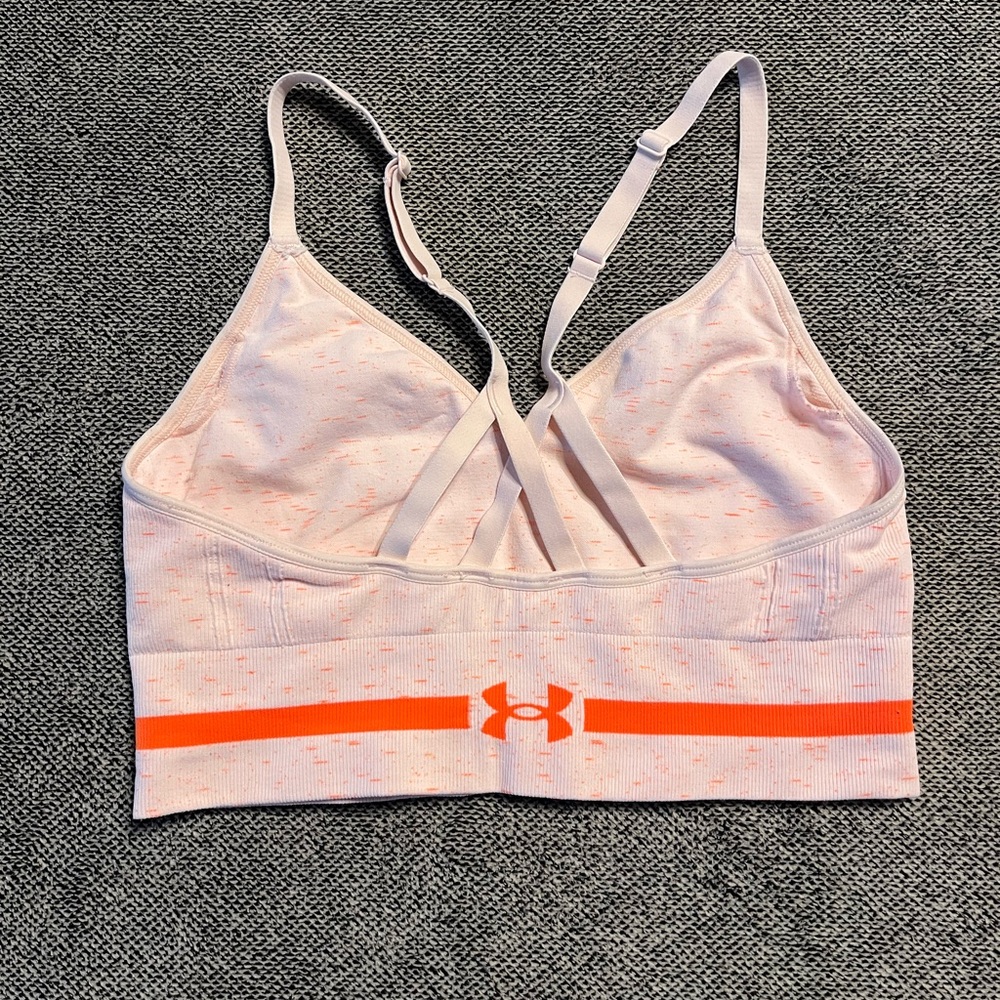 Under Armor Women's Light Pink Sports Bra - Picture 2 of 5